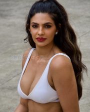 Sultry Manmeet Kaur Cleavage in a White Bikini Top Photos 04