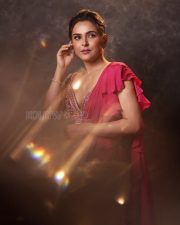 Dazzling Madhurima Tuli Cleavage in a Pink Ruffle Saree with Embellished Blouse Photos 04 Dazzling Madhurima Tuli Cleavage in a Pink Ruffle Saree with Embellished Blouse Photos 04