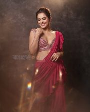 Dazzling Madhurima Tuli Cleavage in a Pink Ruffle Saree with Embellished Blouse Photos 07 Dazzling Madhurima Tuli Cleavage in a Pink Ruffle Saree with Embellished Blouse Photos 07