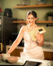 Endearing Actress Shruti Prakash in a White Lace Corset Top And White Shorts Photos 06