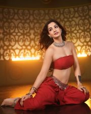 Splitsvilla 15 contestant Shubhi Joshi in a Red Strapless Crop Top and Matching Red Pants Photos 04