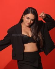 Tehran Actress Madhurima Tuli in a Bold Cropped Black Blazer with a Sweetheart Neckline Bustier Top and High Waisted Trousers Photos 04 Tehran Actress Madhurima Tuli in a Bold Cropped Black Blazer with a Sweetheart Neckline Bustier Top and High Waisted Trousers Photos 04