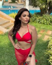 Stunning Navina Bole in a Two Piece Red Bikini Photos 04