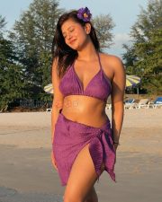 Carefree Actress Anjali Arora in a Purple Bikini Top And Sarong Photos 04 Carefree Actress Anjali Arora in a Purple Bikini Top And Sarong Photos 04