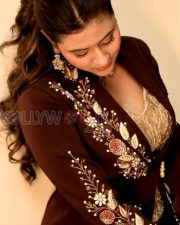 Elegant Actress Anjali Arora in a Maroon Embroidered Jacket Lehenga Photos 04 Elegant Actress Anjali Arora in a Maroon Embroidered Jacket Lehenga Photos 04