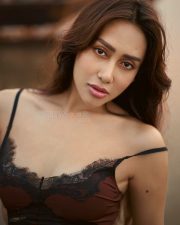 Enchanting Actress Muna Gauchan in a dusty rose embroidered crop choli with draped pallu and flower accent photos 01 Enchanting Actress Muna Gauchan in a dusty rose embroidered crop choli with draped pallu and flower accent photos 01