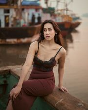 Enchanting Actress Muna Gauchan in a dusty rose embroidered crop choli with draped pallu and flower accent photos 07 Enchanting Actress Muna Gauchan in a dusty rose embroidered crop choli with draped pallu and flower accent photos 07