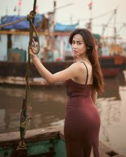 Enchanting Actress Muna Gauchan in a dusty rose embroidered crop choli with draped pallu and flower accent photos 08 Enchanting Actress Muna Gauchan in a dusty rose embroidered crop choli with draped pallu and flower accent photos 08
