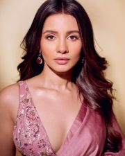 Glamorous Actress Angana Roy in a Pink Satin Saree Photos 01 Glamorous Actress Angana Roy in a Pink Satin Saree Photos 01