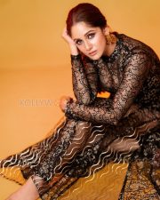 Mysterious Actress Trina Saha in a Black Sheer Lace Dress with Gold Wavy Pattern Photos 01 Mysterious Actress Trina Saha in a Black Sheer Lace Dress with Gold Wavy Pattern Photos 01