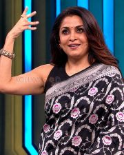 Regal Actress Ramya Krishnan in a Black Floral Embroidered Saree Photos 01 Regal Actress Ramya Krishnan in a Black Floral Embroidered Saree Photos 01