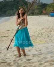 Vivid Actress Suhasi Dhami in a Turquoise Beach Dress with Gold Corset and Leaf Crown Photos 168 Vivid Actress Suhasi Dhami in a Turquoise Beach Dress with Gold Corset and Leaf Crown Photos 168